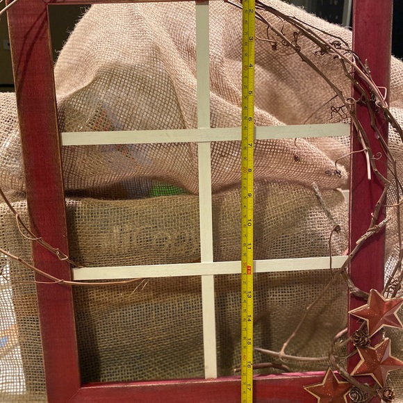 Rustic Red Window Frame Decor - Picture 3 of 3